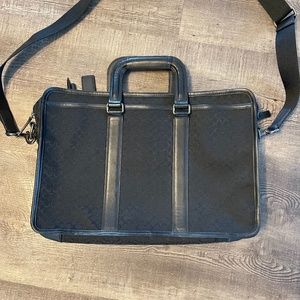 Coach logo black briefcase
